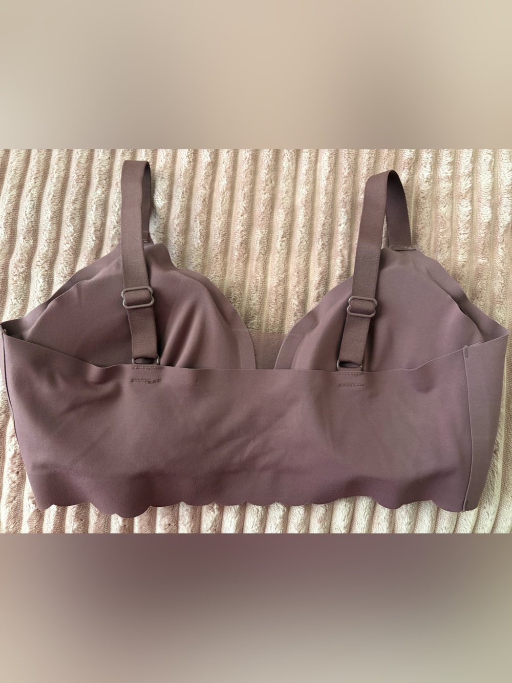 Maurices Scalloped Seamless Bralette - Mauve XXL NWT - Picture 5 of 7